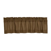 Vhc Brands Tea Cabin Block Border Rod Pocket Tailored Valance