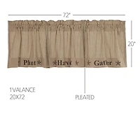 Vhc Brands Sawyer Gather Rod Pocket Tailored Valance
