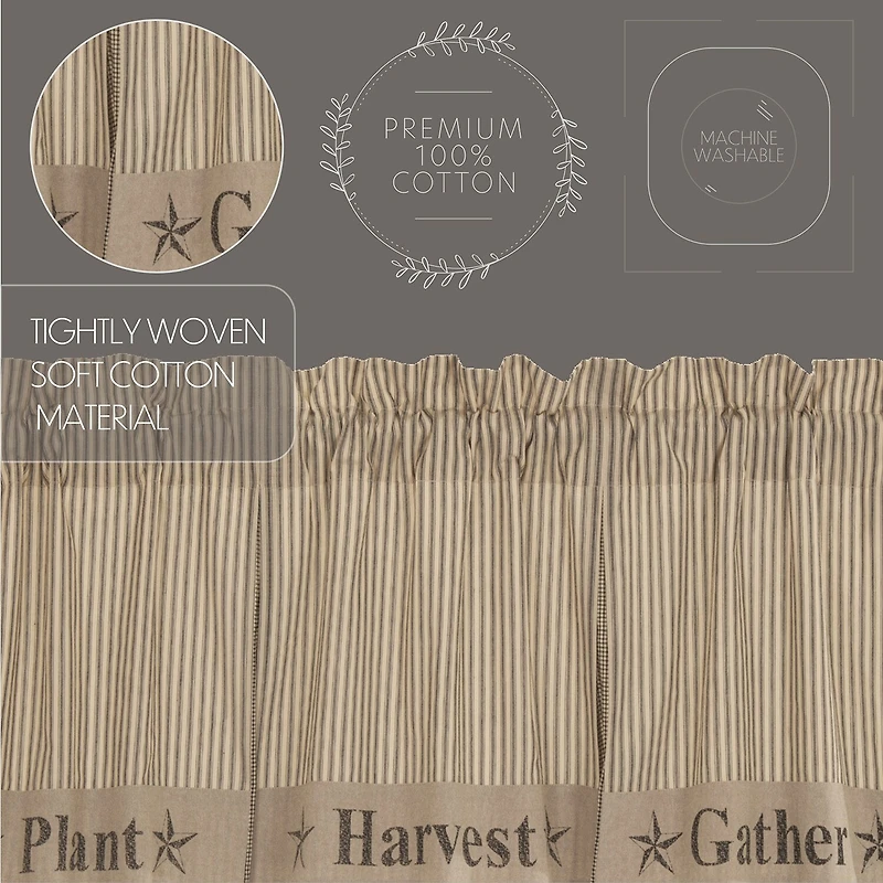 Vhc Brands Sawyer Gather Rod Pocket Tailored Valance