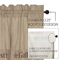 Vhc Brands Sawyer Gather Rod Pocket Tailored Valance