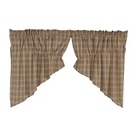 Vhc Brands Sawyer Plaid Prairie Swag Rod Pocket Tailored Valance