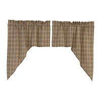 Vhc Brands Sawyer Plaid Swag Rod Pocket Tailored Valance