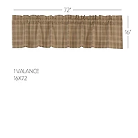Vhc Brands Sawyer Plaid Rod Pocket Tailored Valance