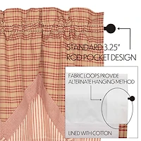 Vhc Brands Sawyer Plaid Layered Rod Pocket Tailored Valance