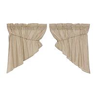 Vhc Brands Sawyer Ticking Prairie Swag Rod Pocket Tailored Valance