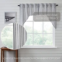Vhc Brands Sawyer Ticking Swag Rod Pocket Tailored Valance