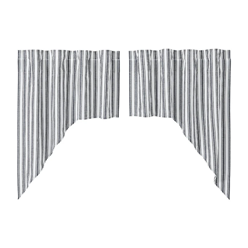 Vhc Brands Sawyer Ticking Swag Rod Pocket Tailored Valance