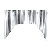Vhc Brands Sawyer Ticking Swag Rod Pocket Tailored Valance