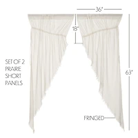 Vhc Brands Tobacco Cloth Prairie Rod Pocket Sheer Set of 2 Curtain Panel
