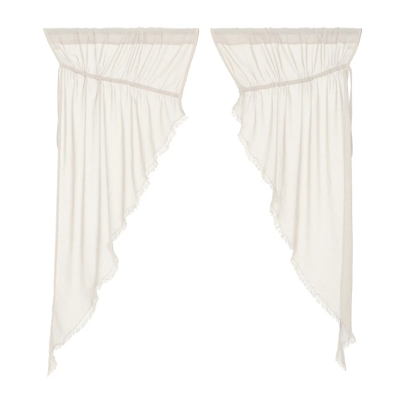 Vhc Brands Tobacco Cloth Prairie Rod Pocket Sheer Set of 2 Curtain Panel