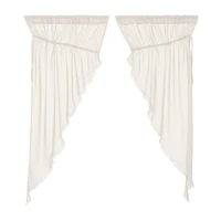 Vhc Brands Tobacco Cloth Prairie Rod Pocket Sheer Set of 2 Curtain Panel