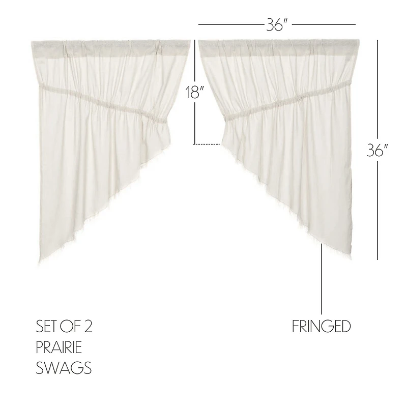 Vhc Brands Tobacco Cloth Prairie Swag Rod Pocket Tailored Valance