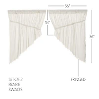 Vhc Brands Tobacco Cloth Prairie Swag Rod Pocket Tailored Valance