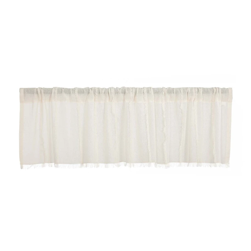 Vhc Brands Tobacco Cloth Patchwork Rod Pocket Tailored Valance