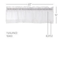 Vhc Brands Ruffled Sheer Rod Pocket Tailored Valance