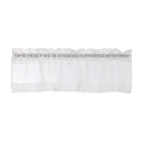 Vhc Brands Ruffled Sheer Rod Pocket Tailored Valance