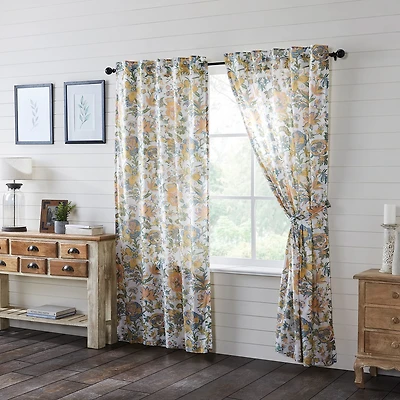 Vhc Brands Wilder Rod Pocket Light-Filtering Set of 2 Curtain Panel