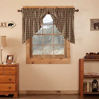 Vhc Brands Wyatt Plaid Prairie Swag Rod Pocket Tailored Valance