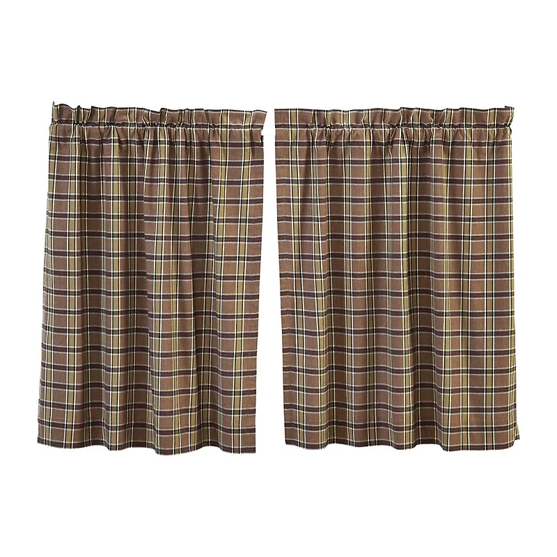 Vhc Brands Wyatt Plaid 2-pc. Rod Pocket Window Tier