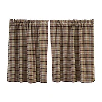 Vhc Brands Wyatt Plaid 2-pc. Rod Pocket Window Tier