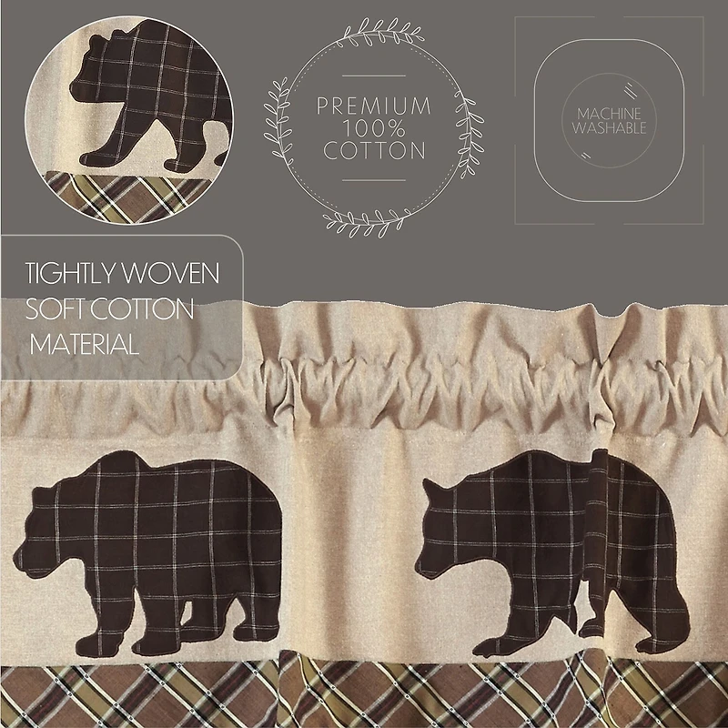 Vhc Brands Wyatt Bear Rod Pocket Tailored Valance