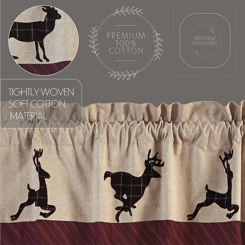 Vhc Brands Wyatt Deer Rod Pocket Tailored Valance