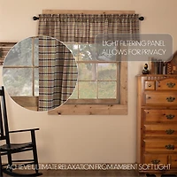 Vhc Brands Wyatt Plaid Rod Pocket Tailored Valance