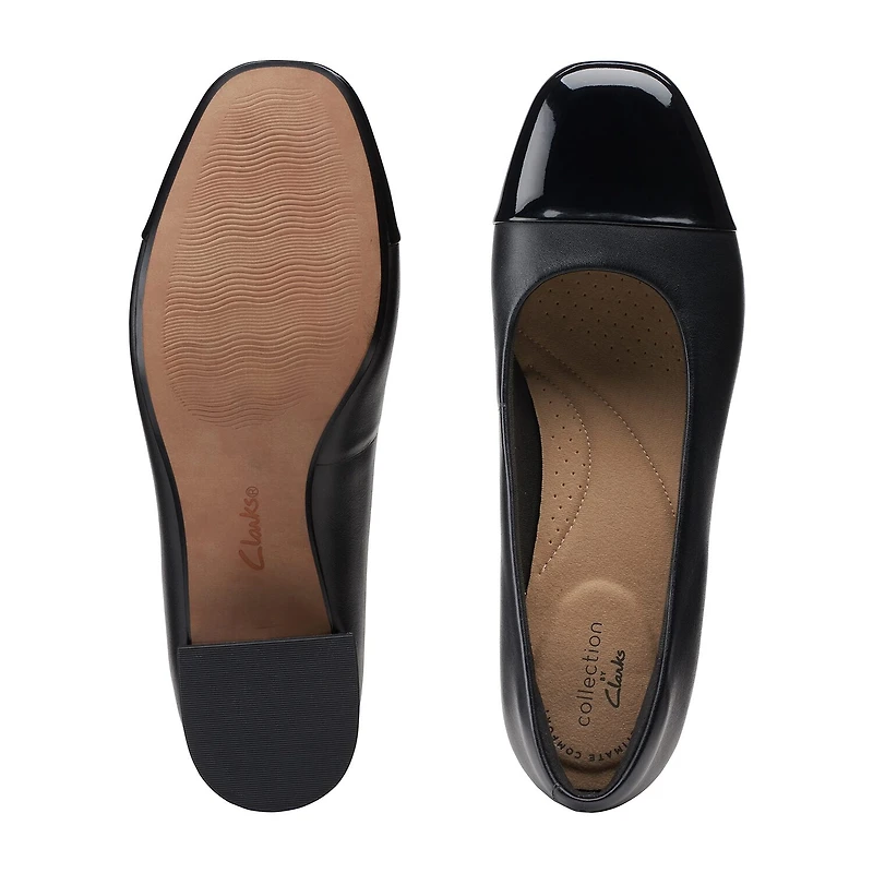 Clarks Marilyn Sara Womens Cap Closed Toe Flat Heel Pumps