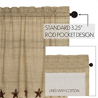 Vhc Brands Abilene Star Swag Rod Pocket Scallop Valance