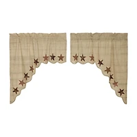Vhc Brands Abilene Star Swag Rod Pocket Scallop Valance