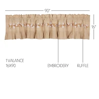 Vhc Brands Ashmont Cotton Bol Rod Pocket Tailored Valance