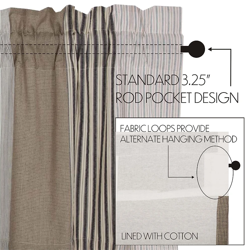 Vhc Brands Ashmont Patchwork Rod Pocket Tailored Valance