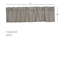 Vhc Brands Ashmont Ticking Rod Pocket Tailored Valance