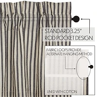 Vhc Brands Ashmont Ticking Rod Pocket Tailored Valance