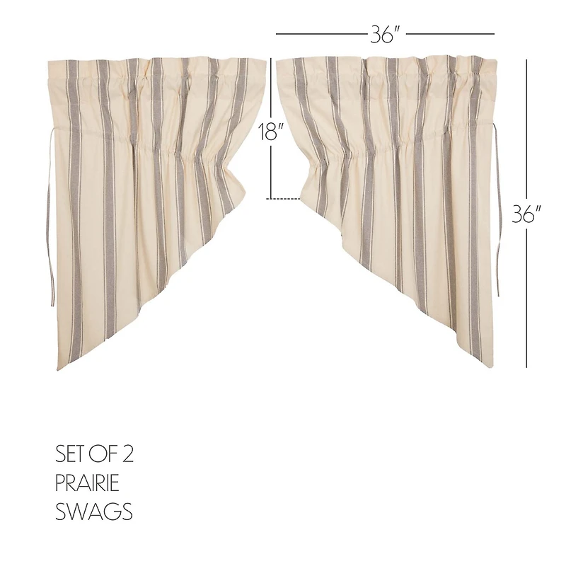 Vhc Brands Grace Prairie Swag Rod Pocket Tailored Valance
