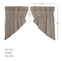 Vhc Brands Grain Sack Prairie Swag Rod Pocket Tailored Valance