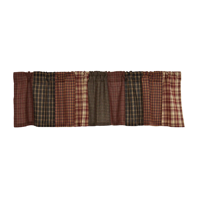Vhc Brands Beckham Patchwork Rod Pocket Tailored Valance