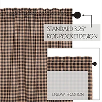 Vhc Brands Bingham Star Plaid Swag Rod Pocket Tailored Valance