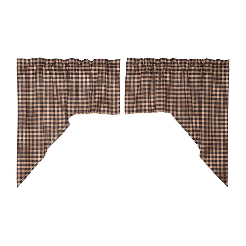 Vhc Brands Bingham Star Plaid Swag Rod Pocket Tailored Valance