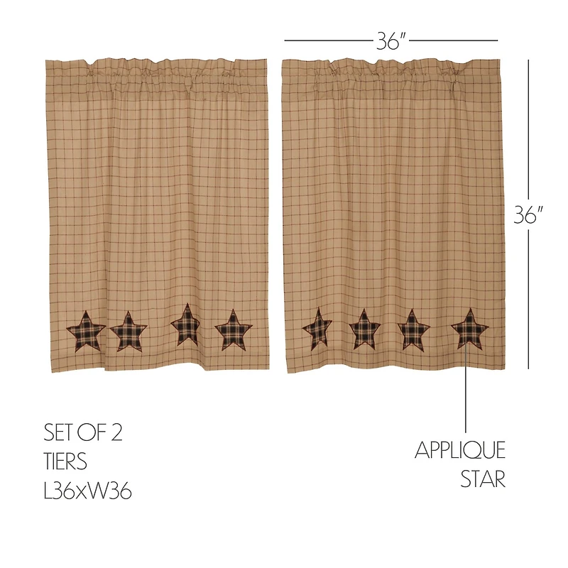 Vhc Brands Bingham Star 2-pc. Rod Pocket Window Tier