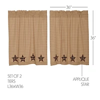 Vhc Brands Bingham Star 2-pc. Rod Pocket Window Tier