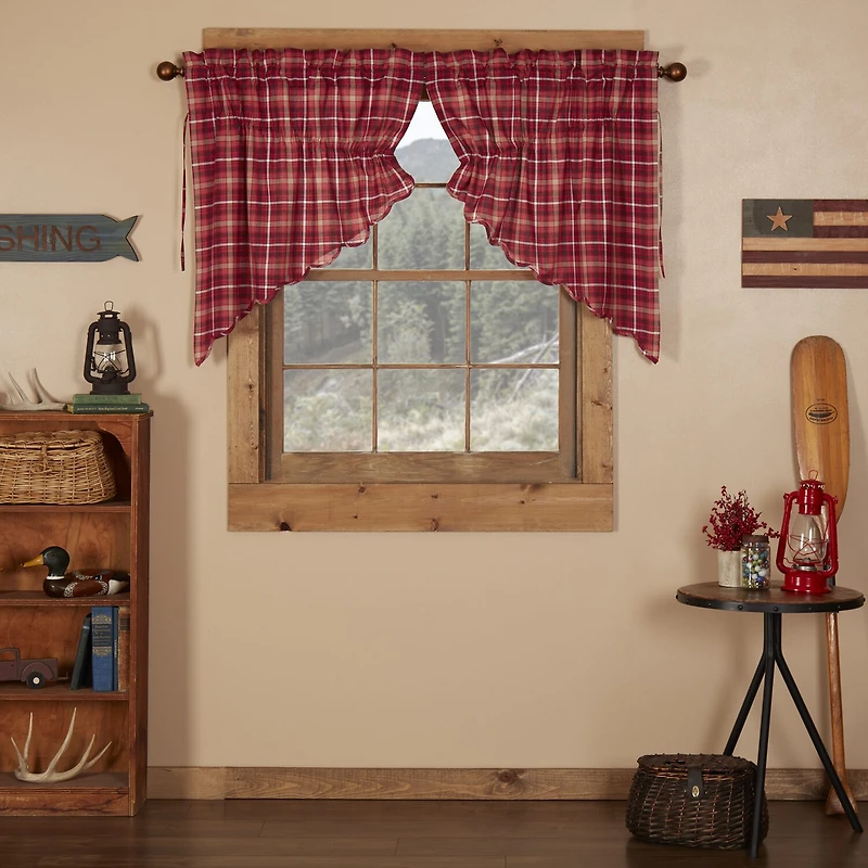 Vhc Brands Braxton Prairie Swag Rod Pocket Scallop Valance