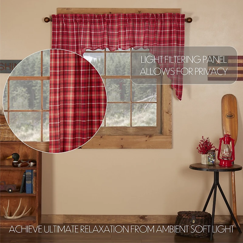 Vhc Brands Braxton Swag Rod Pocket Scallop Valance