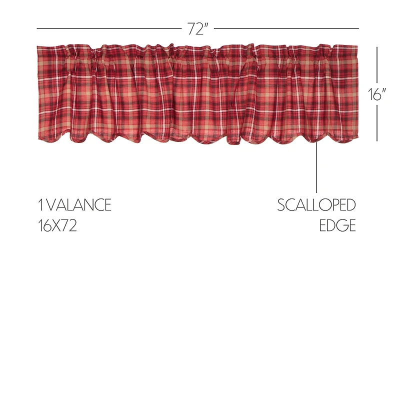 Vhc Brands Braxton Rod Pocket Scallop Valance