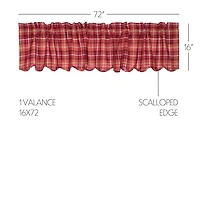 Vhc Brands Braxton Rod Pocket Scallop Valance