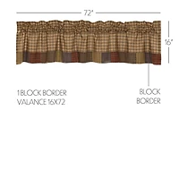 Vhc Brands Cedar Ridge Block Border Rod Pocket Tailored Valance