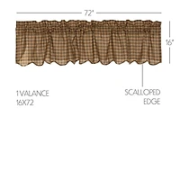 Vhc Brands Cedar Ridge Scalloped Rod Pocket Scallop Valance