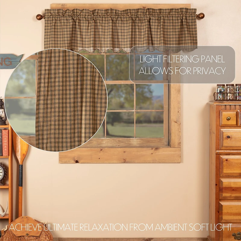 Vhc Brands Cedar Ridge Scalloped Rod Pocket Scallop Valance