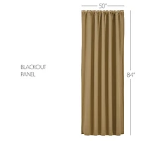 Vhc Brands Cotton Burlap Rod Pocket Blackout Single Curtain Panel