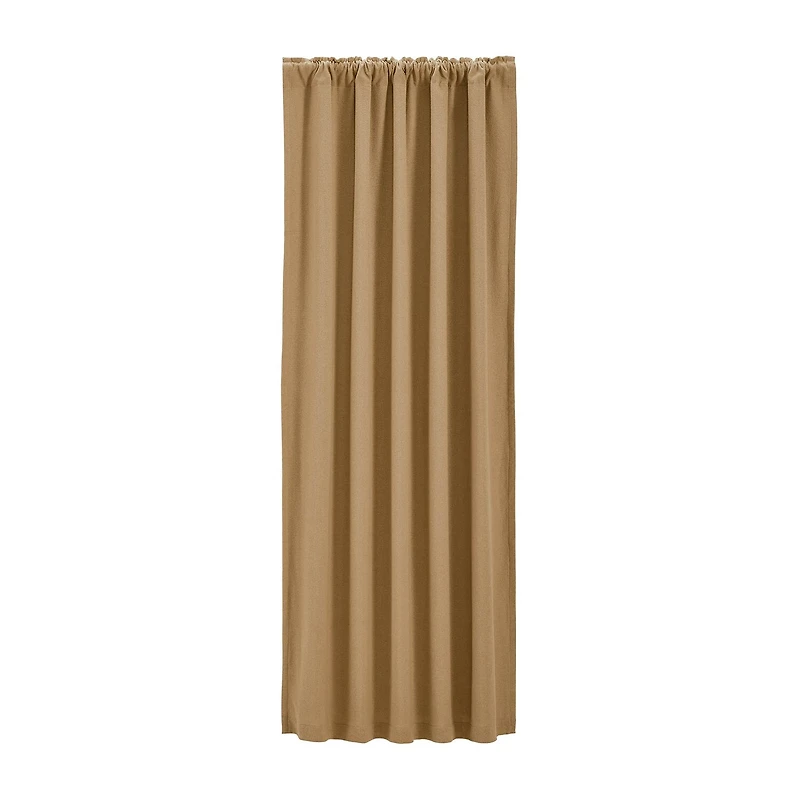 Vhc Brands Cotton Burlap Rod Pocket Blackout Single Curtain Panel